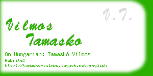 vilmos tamasko business card